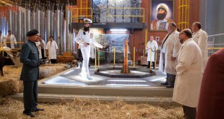 Tamir (Ben Kingsley, far left) and The Dictator (center left) in THE DICTATOR, from Paramount Pictures..FD-13963