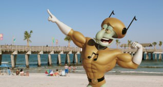 Squidward Tentacles (as Sour Note).  SpongeBob SquarePants, the world's favorite sea dwelling invertebrate, comes ashore to our world for his most super-heroic adventure yet in THE SPONGEBOB MOVIE: SPONGE OUT OF WATER, from Paramount Pictures and Nickelodeon Movies.